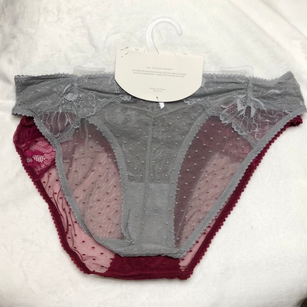 NWT Sexy Plus Size Lace Bikini Panties 2X 2pr - Picture 2 of 7